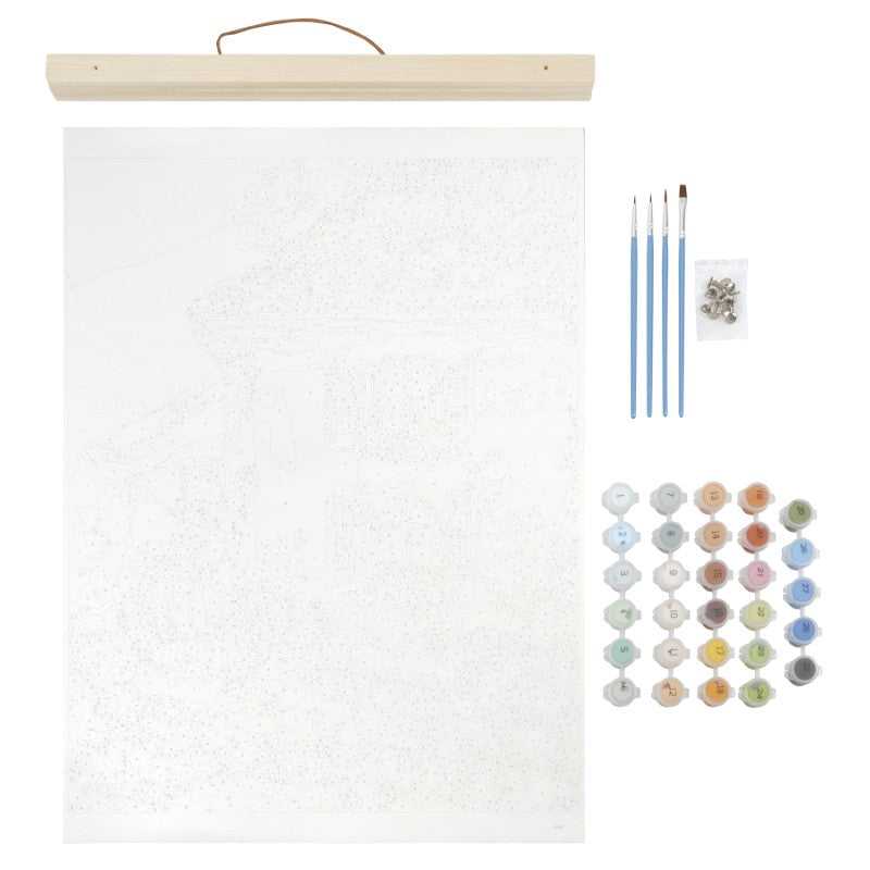 Teapot Picnic Table Printed Paint by Number Kit