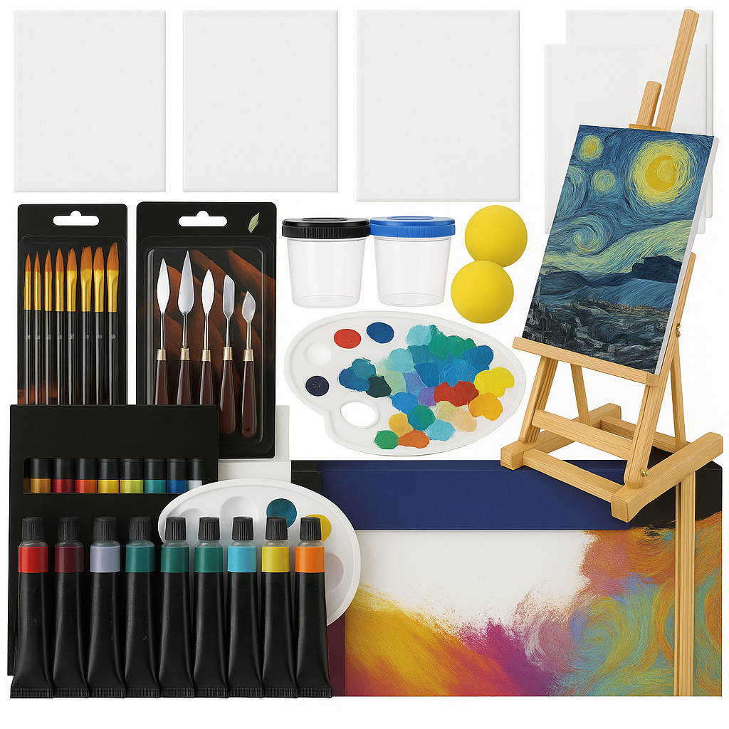 60 Pieces Acrylic Painting Kit