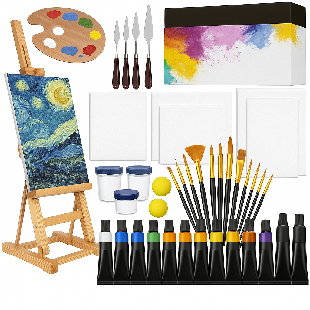 60 Pieces Acrylic Painting Kit