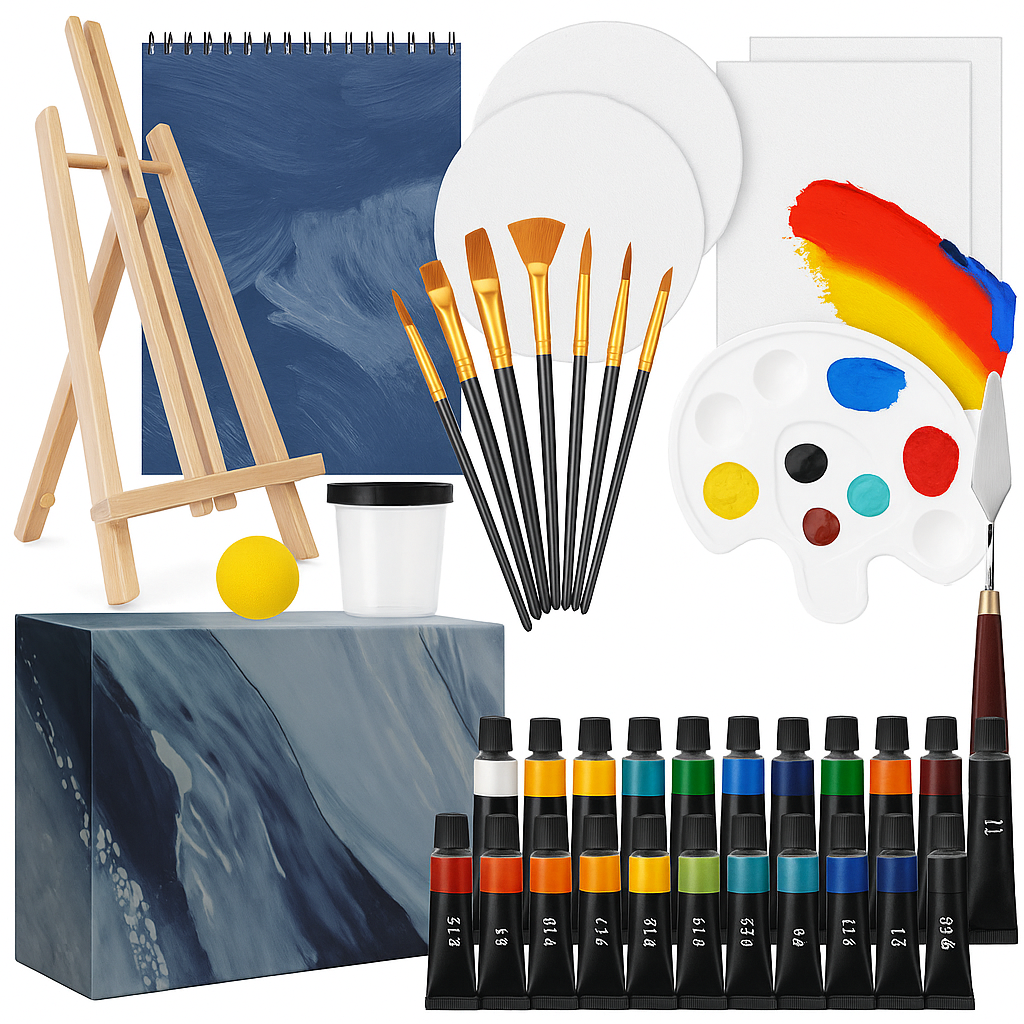60 Pieces Acrylic Painting Kit