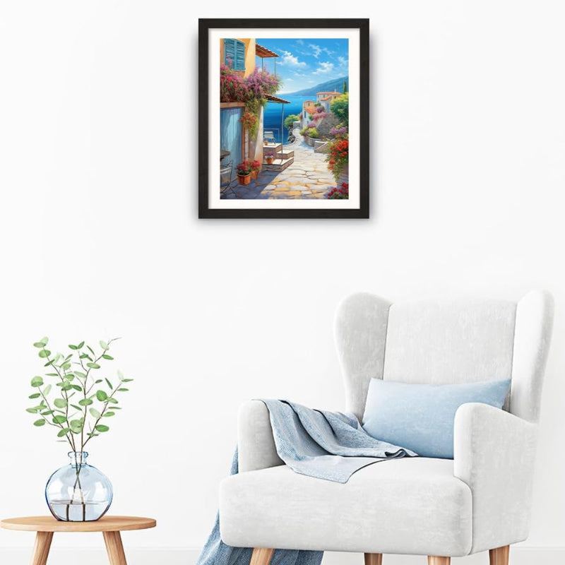Town Street Landscape - DIY Style Paint By Numbers Kit