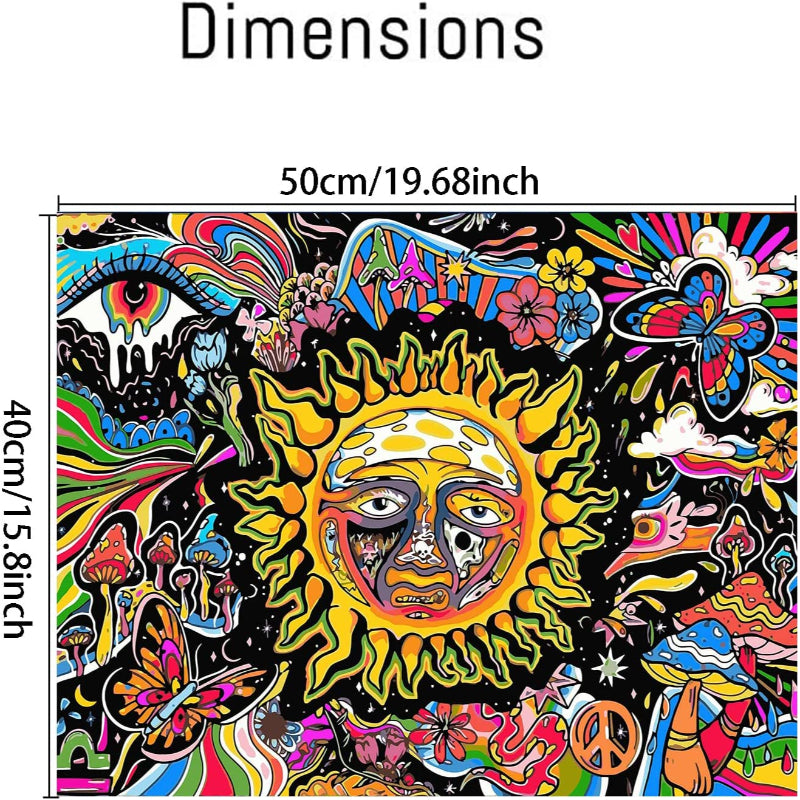 DIY Painting by Numbers Kits for Adults Mushroom, Paint by Number for Adults, Sun Flower Gifts Arts Crafts for Home Decor 16x20 Inch
