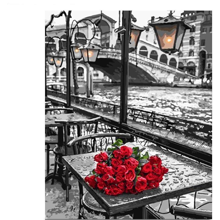 Red Roses - 40x50cm - DIY Painting By Numbers Kit