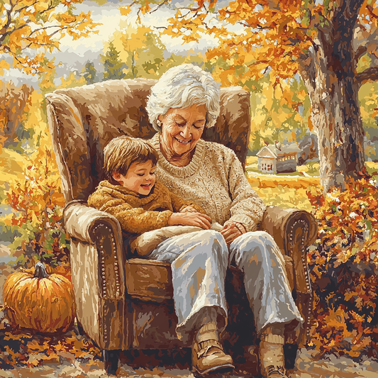 Legacy Of Love: A Grandmother And Child Paint By Number