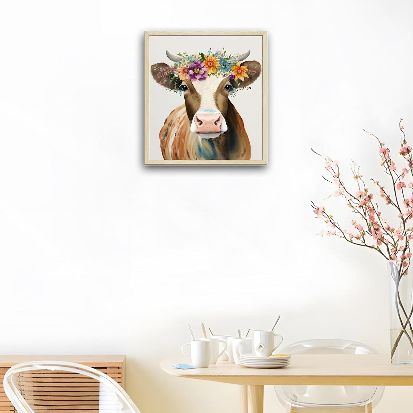 Cow Printed Paint By Number Canvas Kit