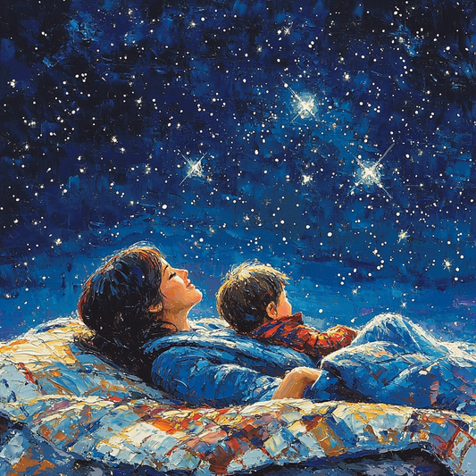 Infinite Love: Mother And Child Under The Stars Paint By Number