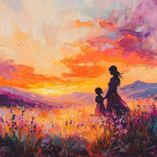 Whispers Of Love: A Mother's Soft Caress DIY Paint By Numbers