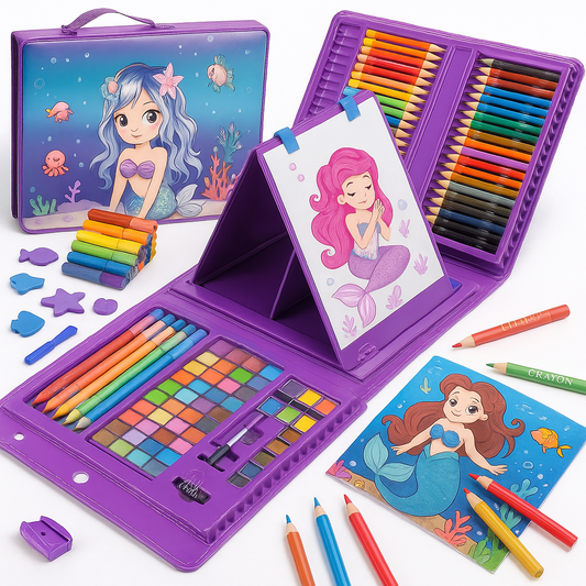 208 Piece Kids Art Set With Drawing Accessories