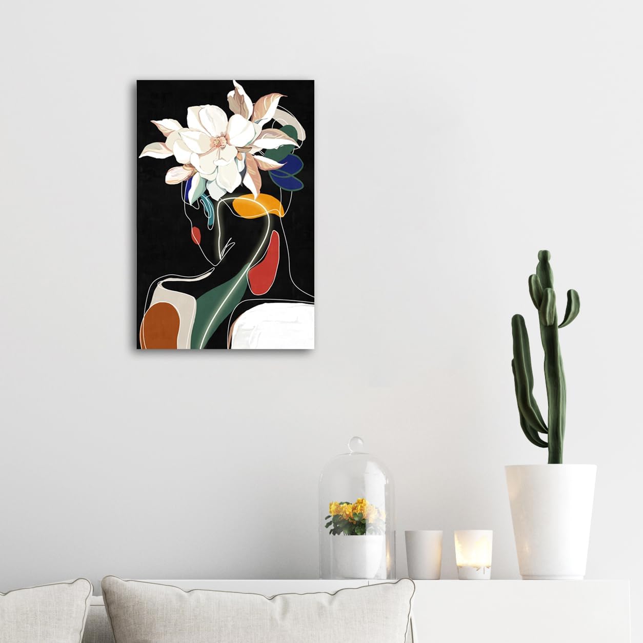 Abstract Botanical Elegance Canvas Print