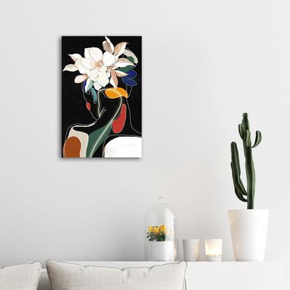 Abstract Botanical Elegance Canvas Print