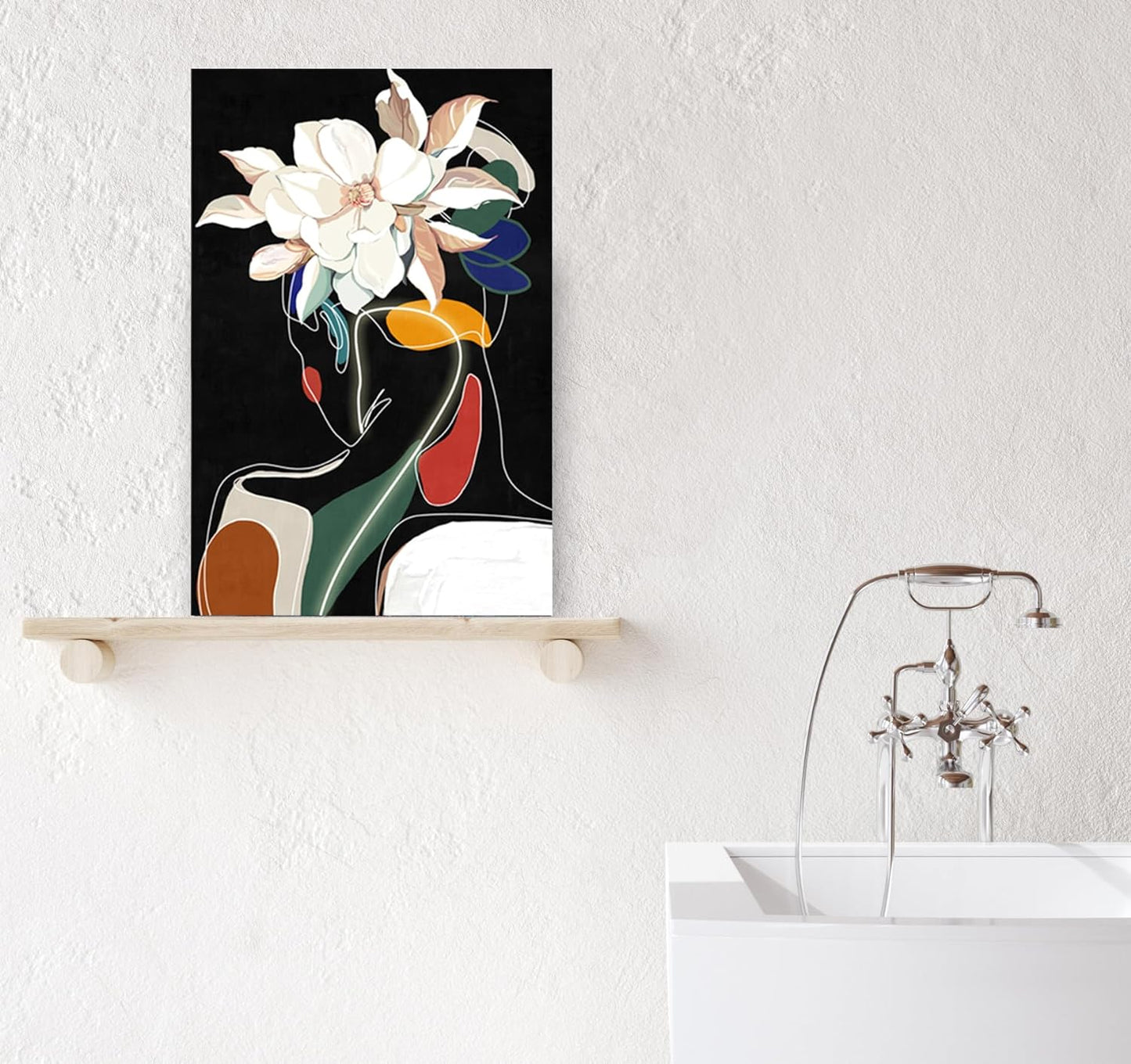 Abstract Botanical Elegance Canvas Print