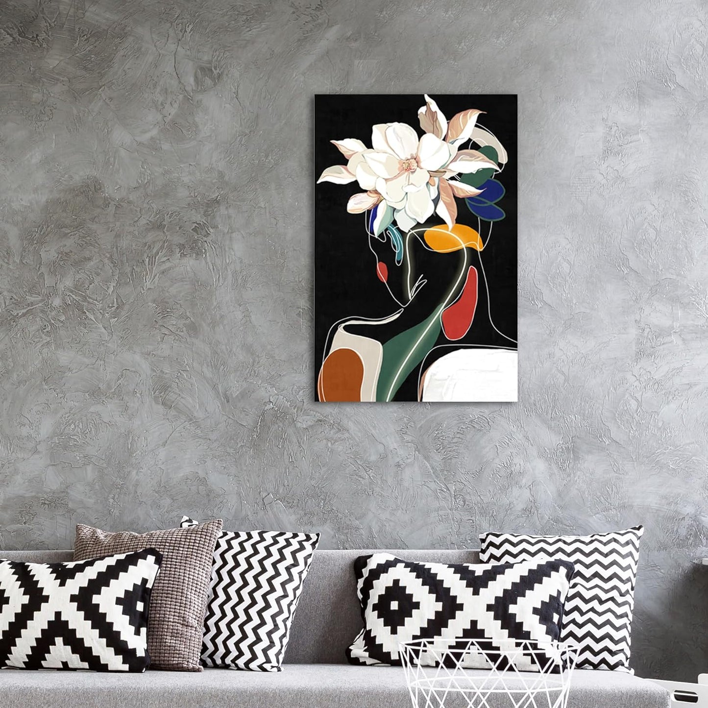 Abstract Botanical Elegance Canvas Print