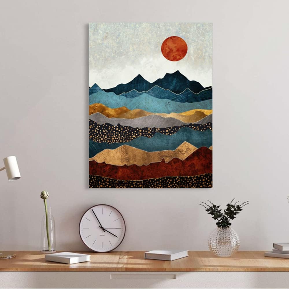 Abstract Mountain Vista Paint By Numbers Canvas Art