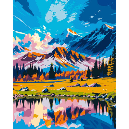 Alpine Reflections Paint By Numbers Canvas Art