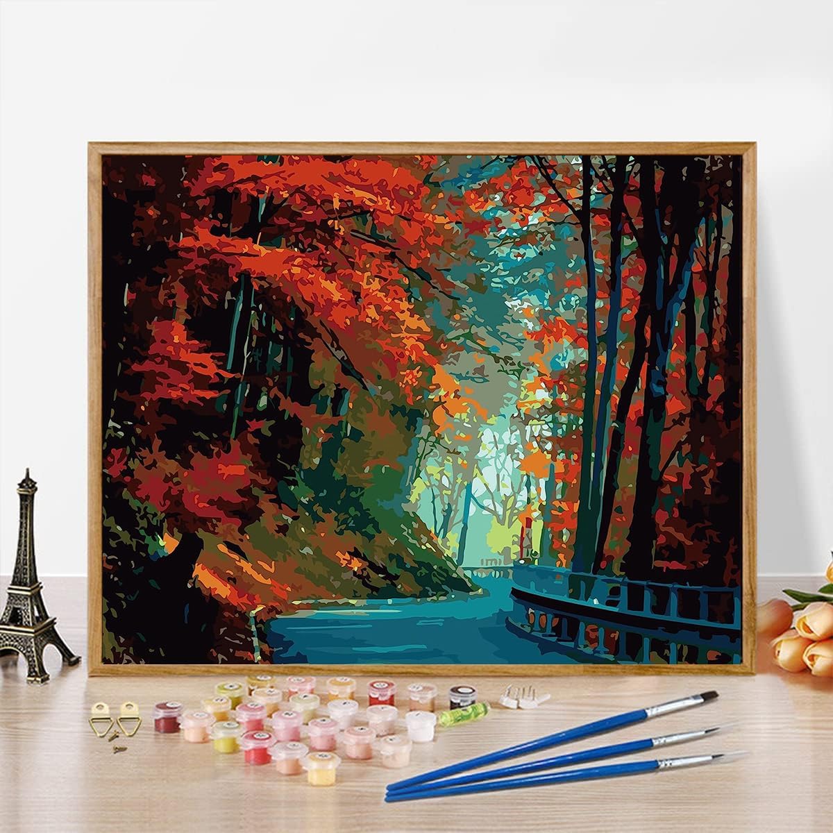 Autumn Forest Path Paint By Numbers Canvas Print