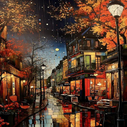 Autumn Nights Landscape Paint By Number Kit