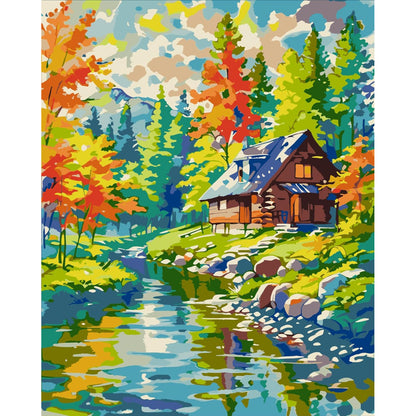 Autumnal Paint By Numbers Canvas Art