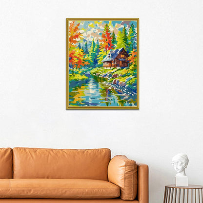 Autumnal Paint By Numbers Canvas Art