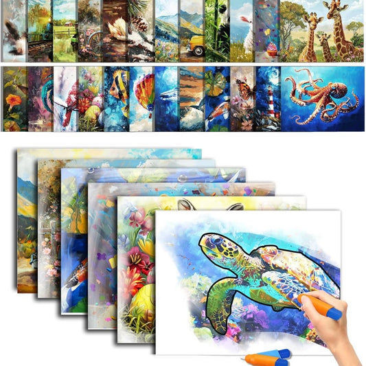 25 Piece Reusable Water Painting Activity Set