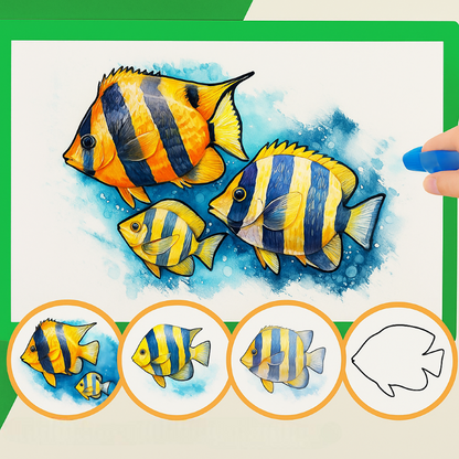 25 Piece Reusable Water Painting Activity Set
