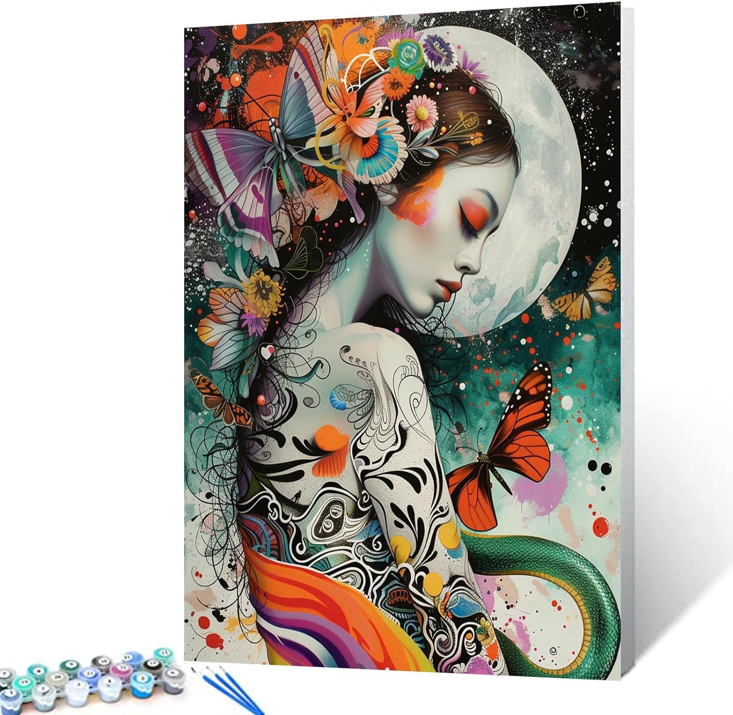 Celestial Reverie And Vibrant Nature Canvas Print