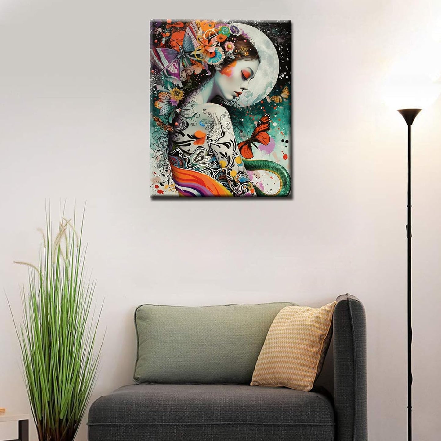 Celestial Reverie And Vibrant Nature Canvas Print