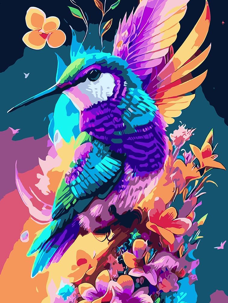 Chromatic Hummingbird Paradise Canvas Print