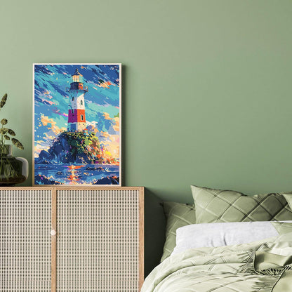 Coastal Beacon Paint By Number Canvas Print Kit