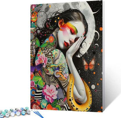 Cosmic Slumber And Natural Symphony Canvas Print