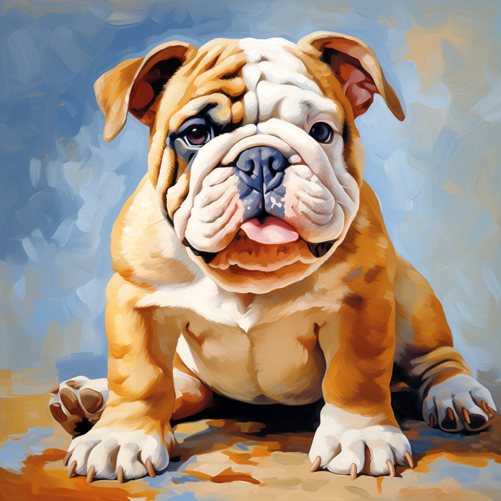 DIY Paint By Number Bulldog Portrait Kit