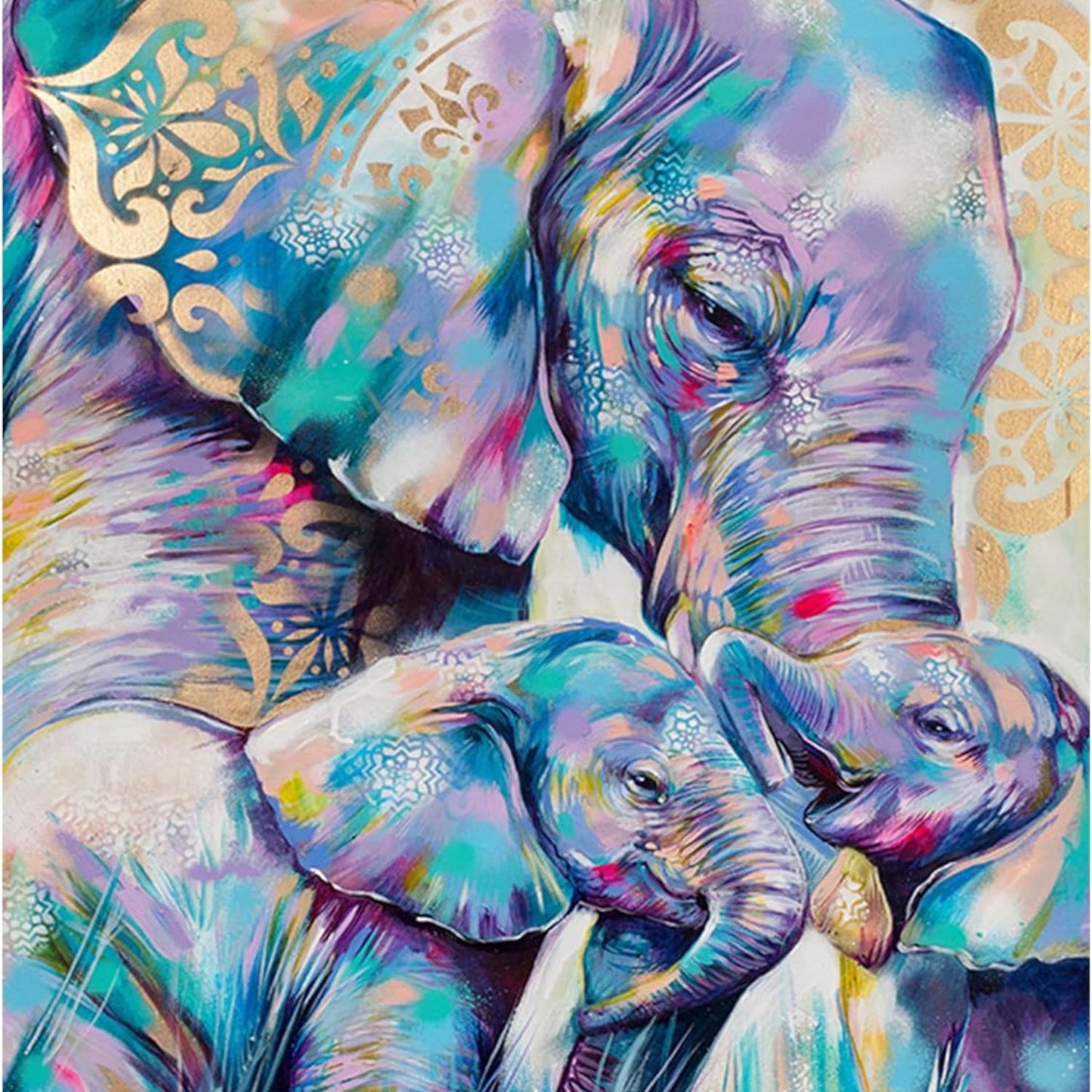 Elephant Home Wall Decor Paint By Numbers Kit