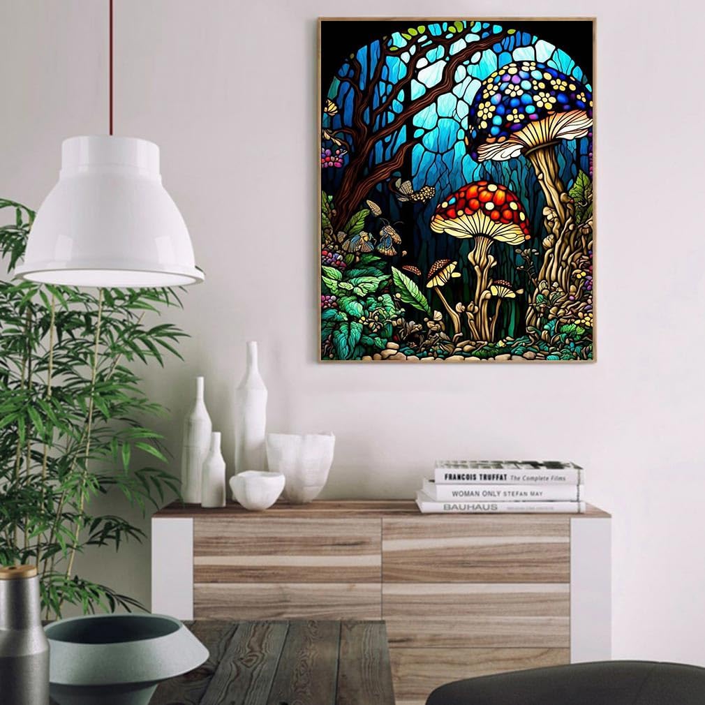 Enchanted Forest Mushrooms Paint By Numbers Kit