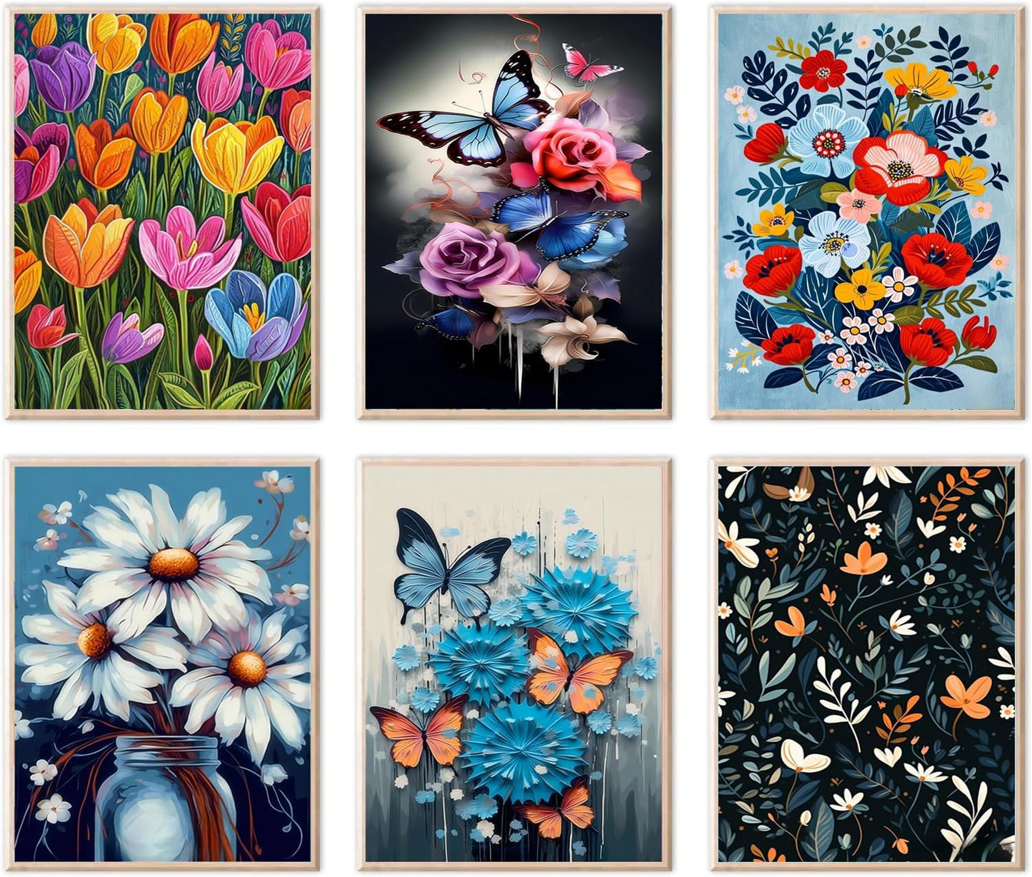 Floral And Butterfly Diamond Painting Collection Art Kit