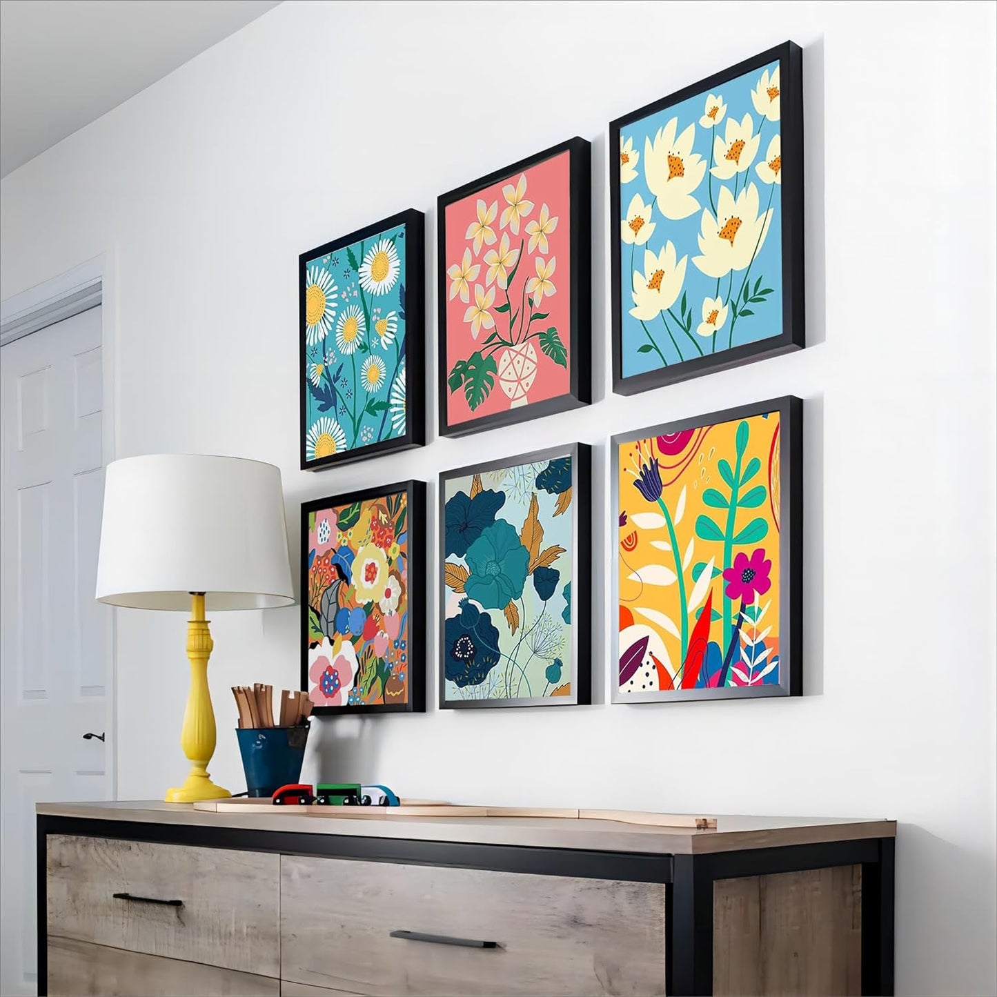 Floral Artistry Paint by Numbers Wall Display