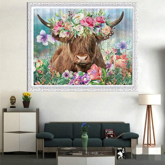 Floral Crown Paint By Number Canvas Art