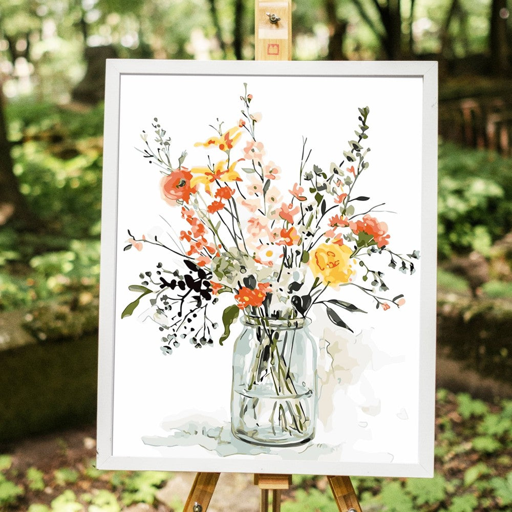 Flower Paintings By Paint By Numbers Kit