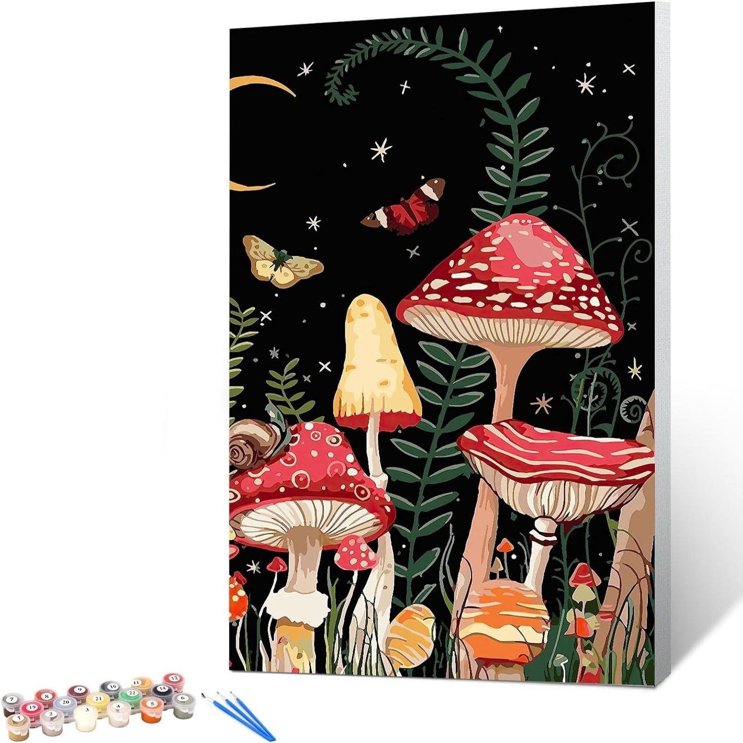 Forest Mushrooms Paint By Numbers Kit