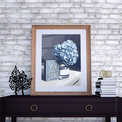 Hydrangea Serenity Framed Paint by Numbers