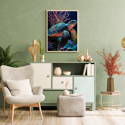 Illuminated Sea Turtle Paint By Number Kit