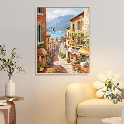 Italian Village Street Canvas Print