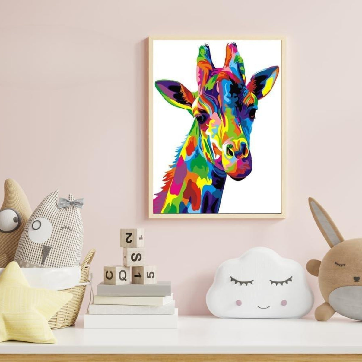 Kaleidoscopic Giraffe DIY Painting Canvas Kit – Paint Number Shop