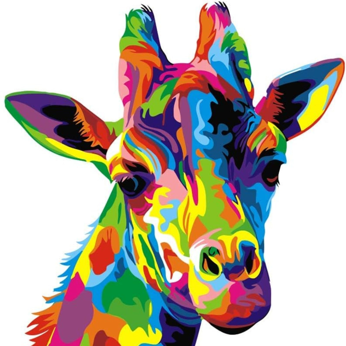 Kaleidoscopic Giraffe DIY Painting Canvas Kit