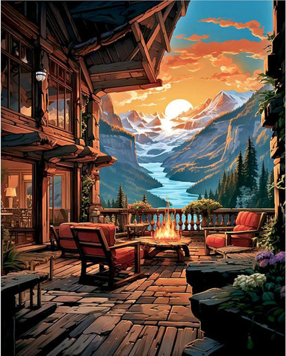 Mountain Retreat Paint By Number Kit