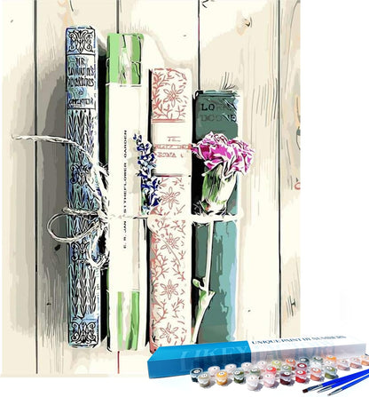 Literary Blooms Paint By Numbers Canvas Kit