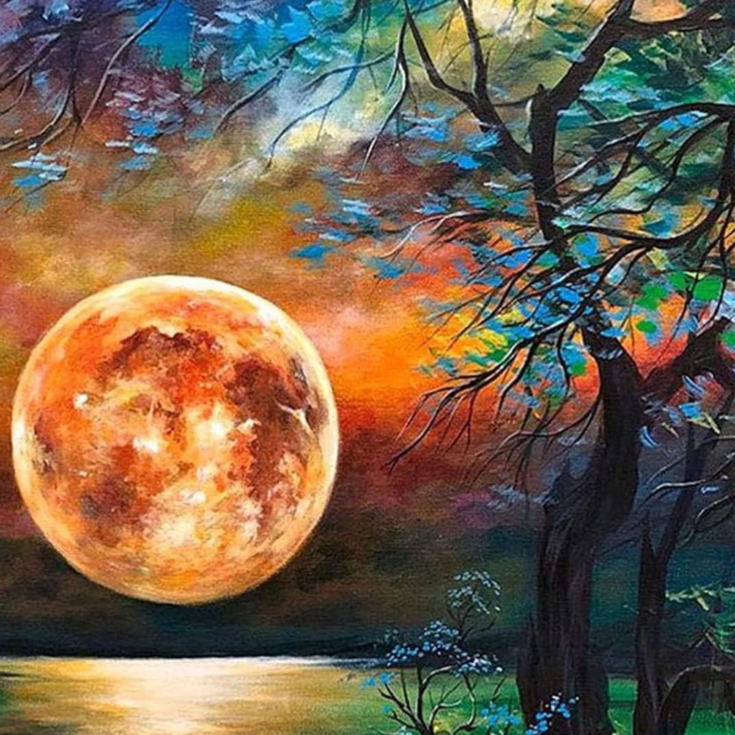 Lunar Brilliance Paint By Numbers Canvas Art