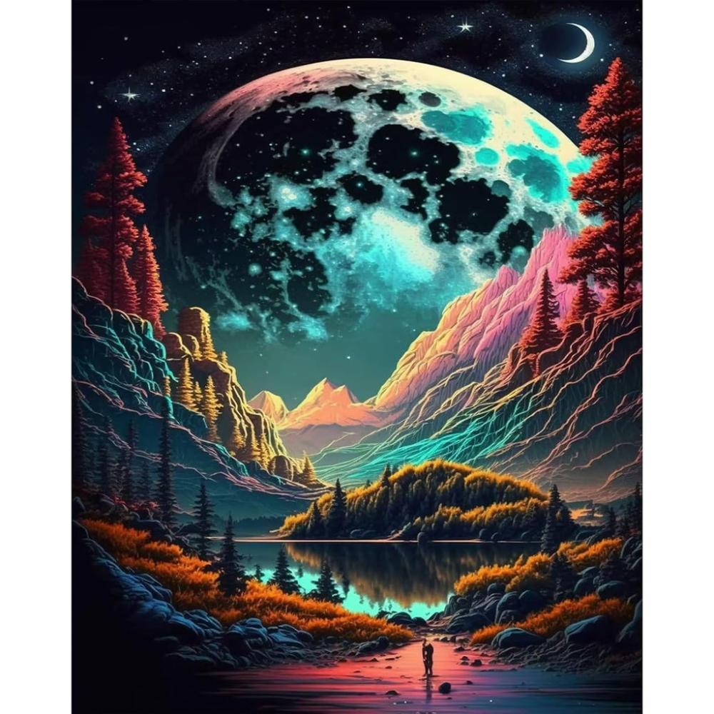 Lunar Mountain Majesty Paint By Number Kit