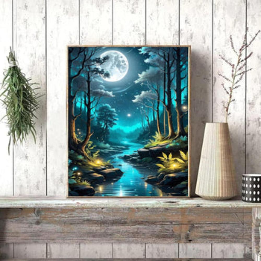 Lunar Reflections Forest Paint By Number Kit