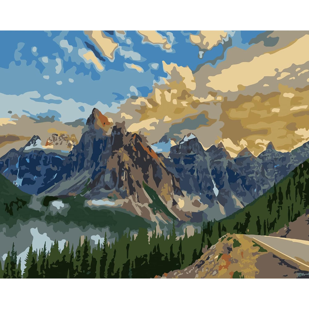 Majestic Mountain Morning Paint By Numbers Canvas Art