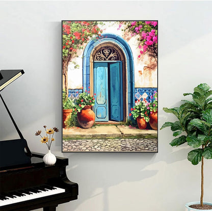 Mediterranean Doorway Canvas Paint By Number Kit