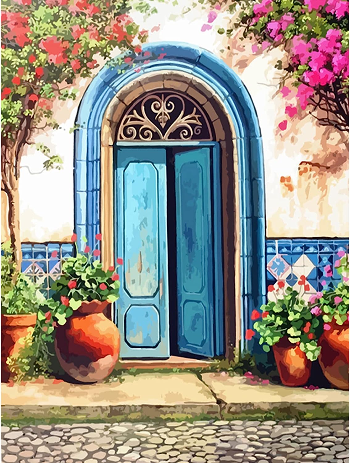 Mediterranean Doorway Canvas Paint By Number Kit